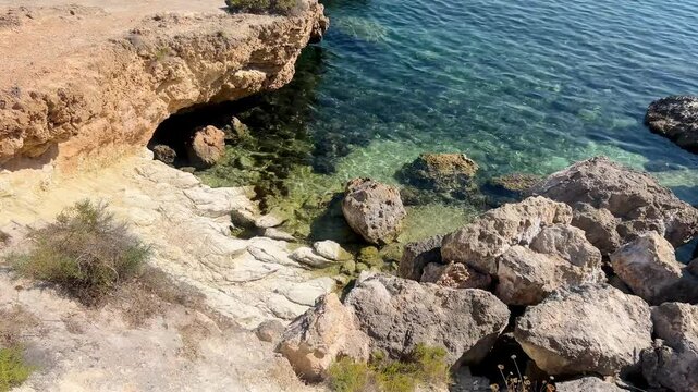 Palma de Majorca, Spain- July 5, 2025: Santa Ponsa tourist resort. View of hotels along coastline. Beautiful seascape bay with luxury yachts at the coast, Mediterranean Sea, Balearic Islands. Majorca 