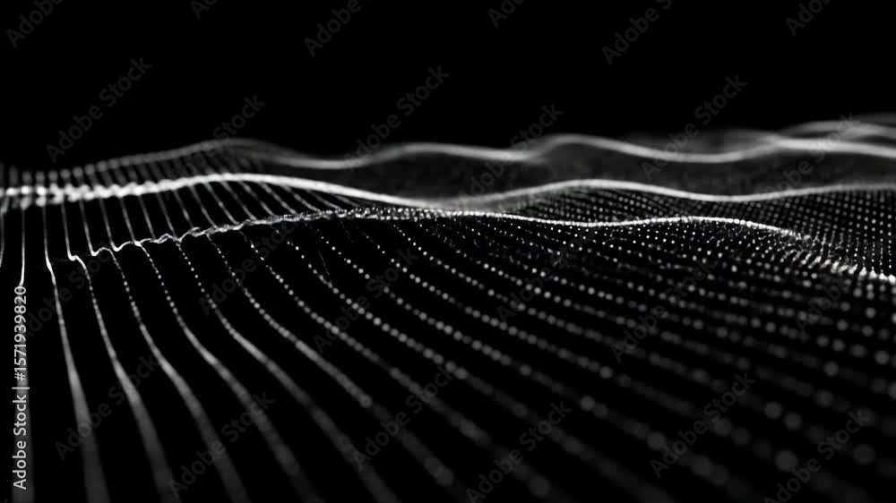 Poster abstract dotted lines wave pattern