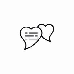 heart texts icon sign vector