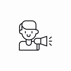 marketing promoter icon sign vector