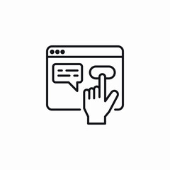 messaging platfrom navigation icon sign vector