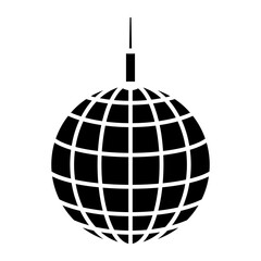 Disco Ball Icon Graphic Design Element: A Simple Illustration of a Classic Disco Ball vector icon solid style