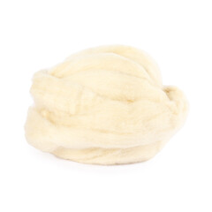 Soft wool for felting isolated on white