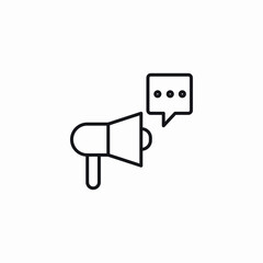 promotion speech icon sign vector