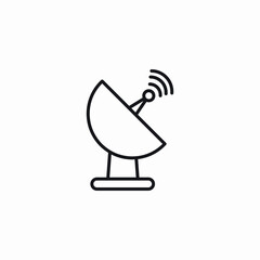 satellite dish icon sign vector