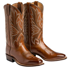 cowboy boots isolated on white