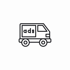 vehicle advertisement icon sign vector