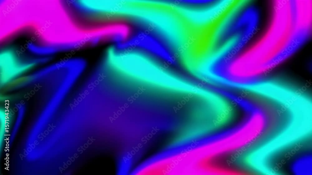 Poster neon fluid art creating psychedelic visuals