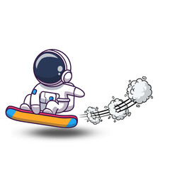 cartoon illustration of a boy astronot 