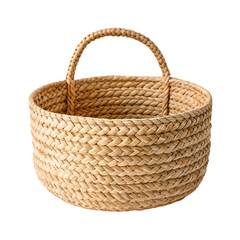 wicker basket isolated on white background
