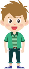 boy hipster fashion design character