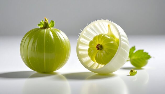 Gooseberries Still Life Fresh Green Fruit Arrangement