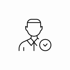 account tick icon sign vector