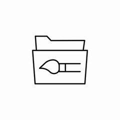art folder icon sign vector
