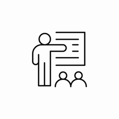 company audience presentation icon sign vector