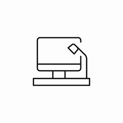 desk setup icon sign vector