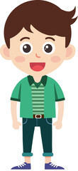 boy hipster fashion design character