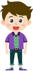 boy hipster fashion design character