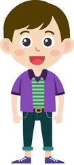 boy hipster fashion design character