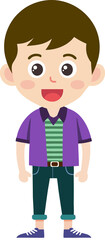 boy hipster fashion design character