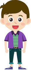 boy hipster fashion design character