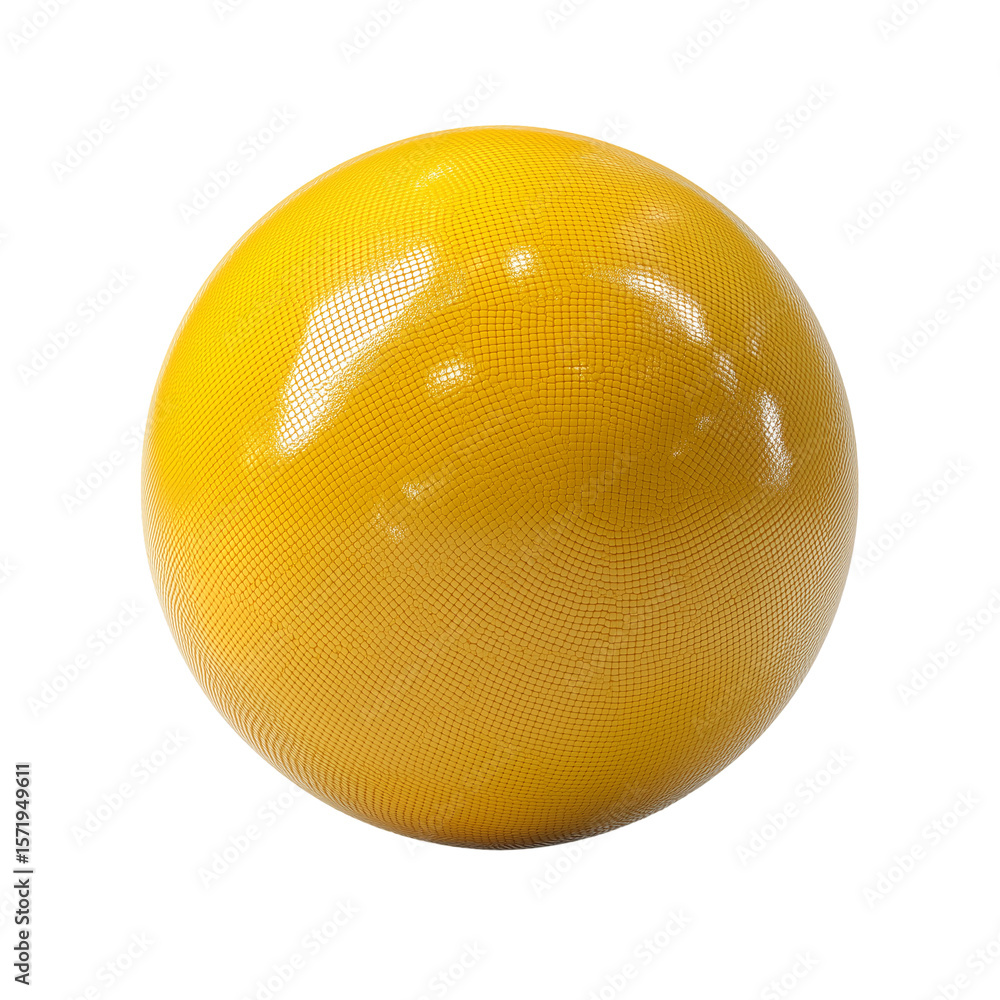 Fototapete yellow sphere object design element for art and creative compositions isolated on transprint backgro