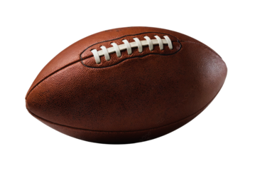 American football ball in transparent background. Generative AI.