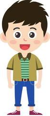 boy hipster fashion design character