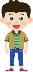 boy hipster fashion design character
