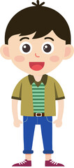 boy hipster fashion design character