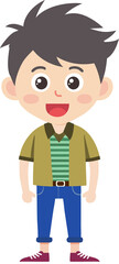 boy hipster fashion design character