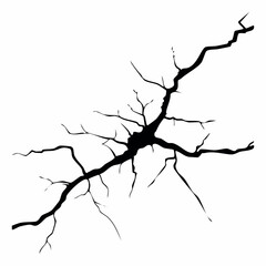 Obraz premium Silhouette of cracks silhouette design black
