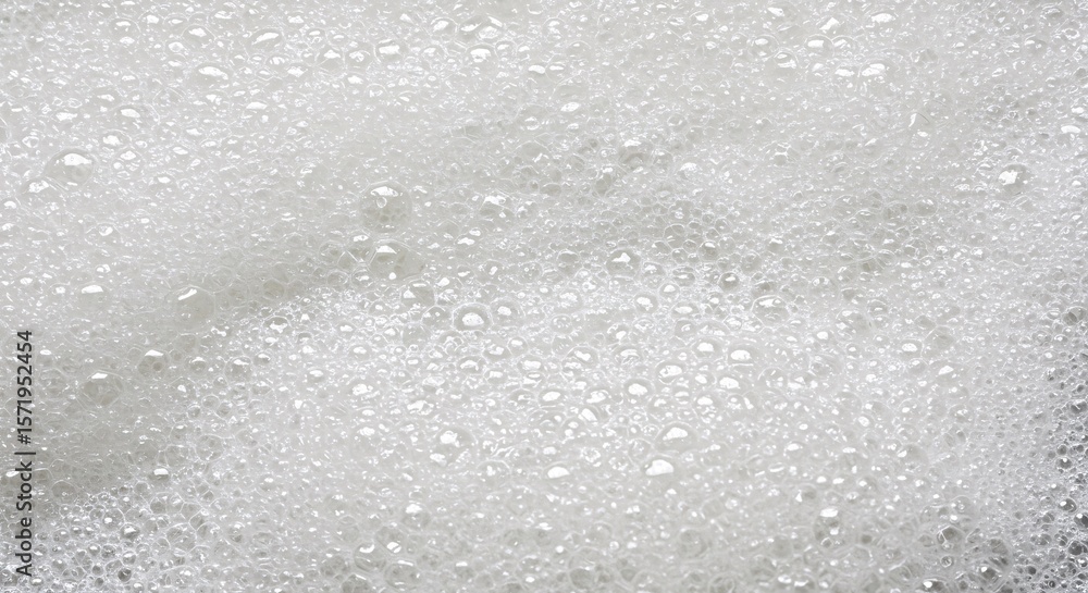 Poster a dense field of small white bubbles creates a frothy and textured surface view