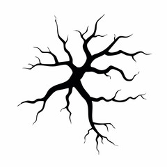 Silhouette of cracks silhouette design black