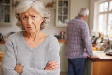 Sad Senior Woman Facing Marital Difficulties