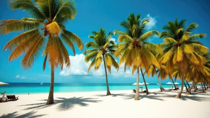 palm trees on the beach