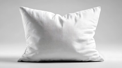 White Rectangular Textured Pillow on White Background