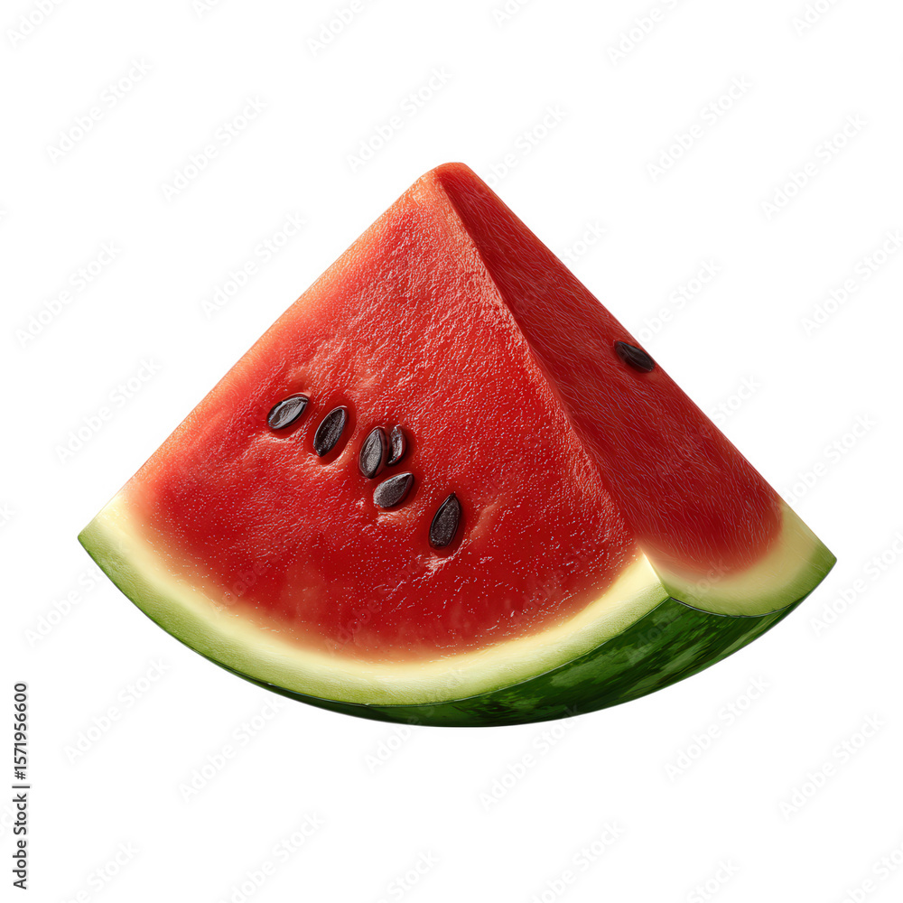 Poster watermelon slice isolated on transparent background