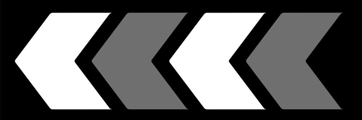 Glowing arrow direction icon. Neon Directional arrow line ,signal icon, Flashing neon icon to the. left neon arrow. bright neon left abstract directional icon. Vector