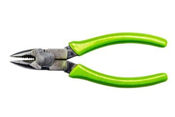 3D Render a pair of pliers with green handles