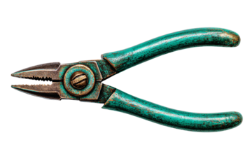 3D Render a pair of pliers with a green patt finish
