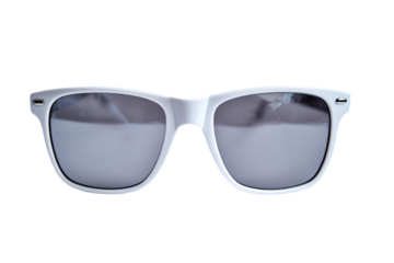 3D Render a pair of sunglasses with a white frame