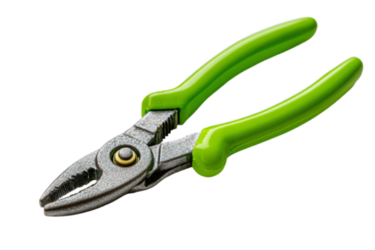 3D Render a pair of pliers with green handles
