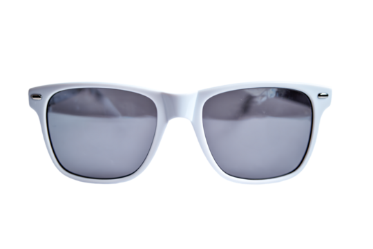 3D Render a pair of sunglasses with a white frame