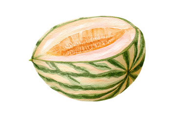 Sweet Korean melon array floating blank