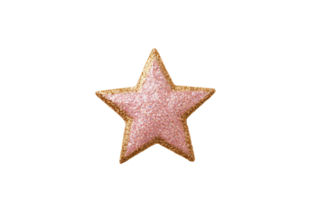 3D Render a pink star is shown against a white background