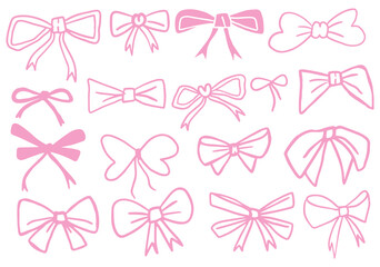 Cute Bow Doodle Collection – Hand Drawn Ribbon Clipart