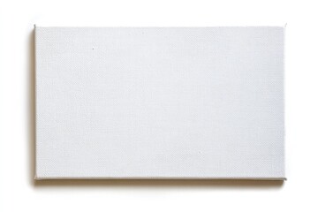 Blank white canvas board isolated on white background