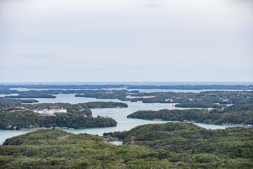 三重県志摩市　横山展望台からの伊勢志摩の風景