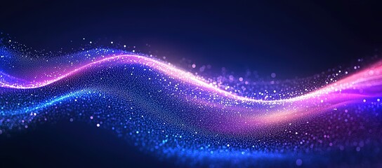 Abstract vector background with dots and lines in blue, purple, and pink colors for a digital technology or business concept design with a big data connection and network structure